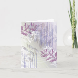 Modern Blank Floral Note Card Stationery
