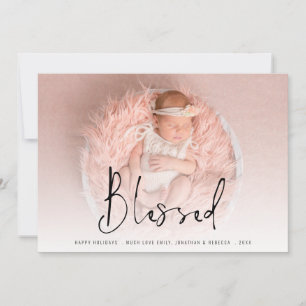 Modern Blessed Photo Script Name Year Holiday