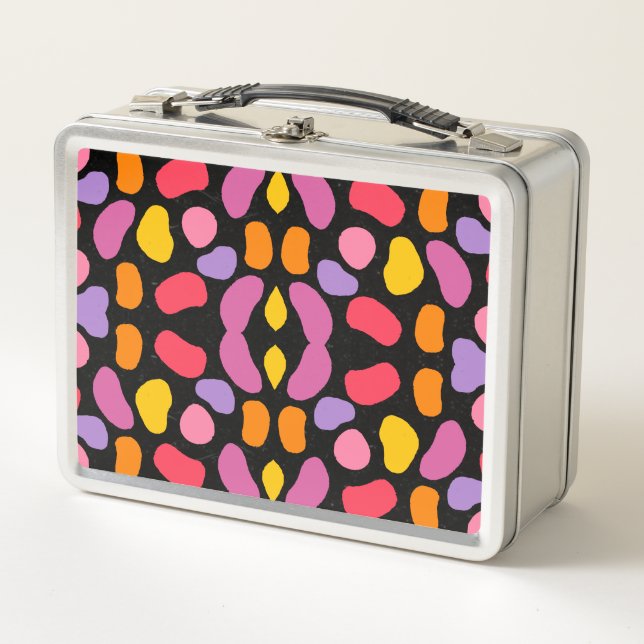 Modern Blob Colourful Pattern                     Metal Lunch Box (Front)