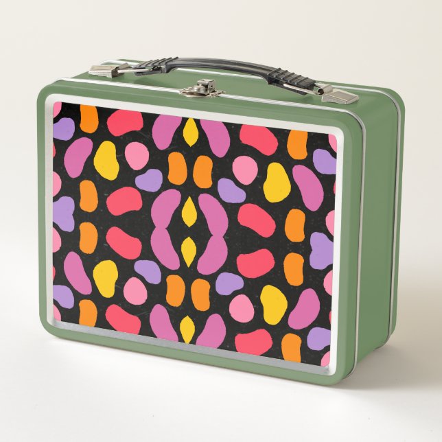 Modern Blob Colourful Pattern                      Metal Lunch Box (Front)