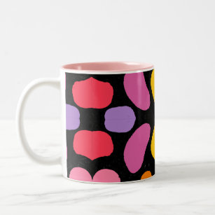 Modern Blob Swatch Pattern    Two-Tone Coffee Mug
