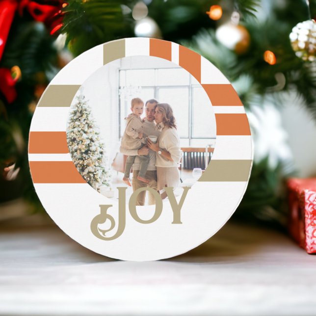Modern Block Photo Christmas Personalised Holiday Card (Modern Block Photo Christmas Personalized Holiday Cards from Ricaso. )