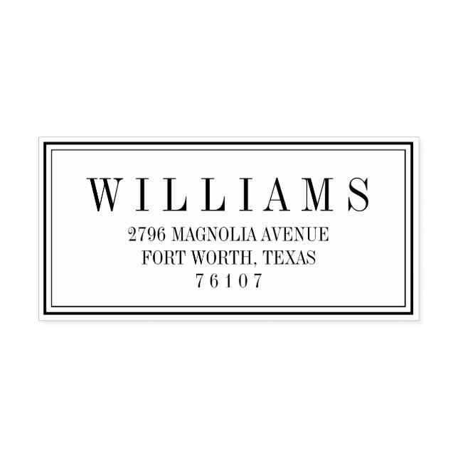 Modern Block Return Address Stamp (Design)