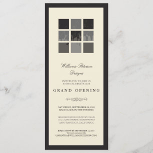 Modern Blocks Grand Opening Invitation (black)
