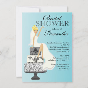Modern Blonde  Bride Bridal Shower Invitation