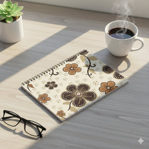 Modern Blooms Abstract Floral Spiral Photo Notebook