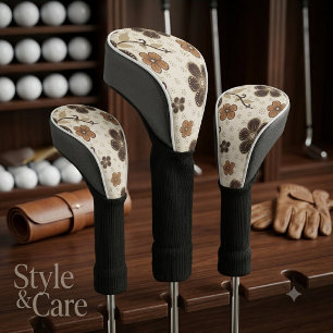 Modern Blooms Abstract Golf Head Cover