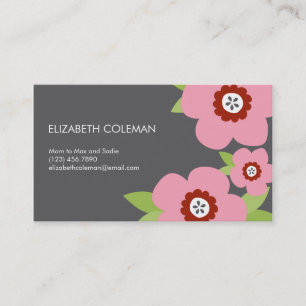 Modern Blooms Mummy Card / Calling Card
