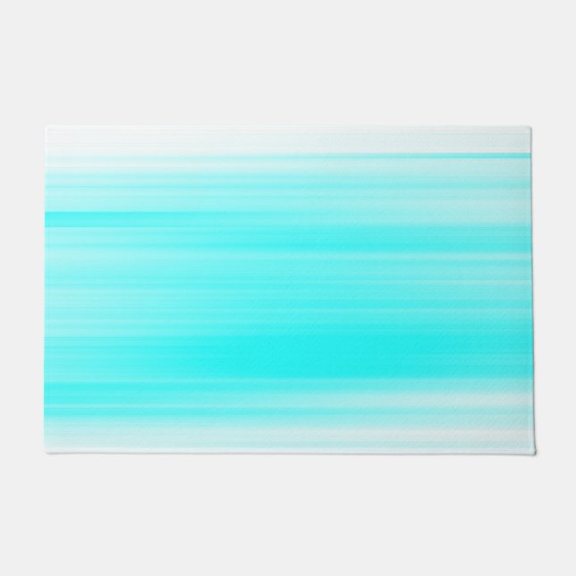 Modern blue abstract doormat (Front)