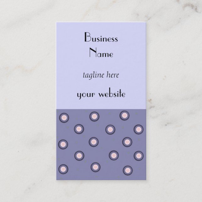 Modern Blue and Pink Circle Design Business Card (Front)