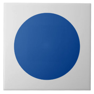 Modern Blue and White Polka dot pattern Tile