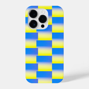 Modern Blue and Yellow pattern Ukraine Inspiration iPhone 14 Pro Case