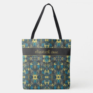 Modern Blue and Yellow Tote Bag