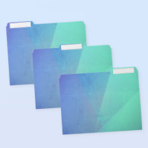 Modern Blue Aqua &Turquoise Geometric Gradation