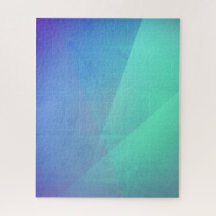 Modern Blue Aqua &Turquoise Geometric Gradation
