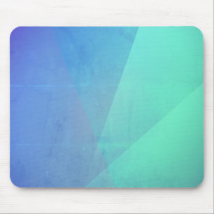 Modern Blue Aqua &Turquoise Geometric Gradation Mouse Mat
