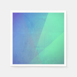 Modern Blue Aqua &Turquoise Geometric Gradation Napkin