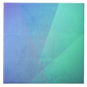 Modern Blue Aqua &Turquoise Geometric Gradation Tile