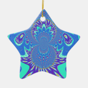 Modern Blue art Ceramic Tree Decoration