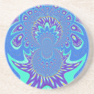 Modern Blue art Coaster
