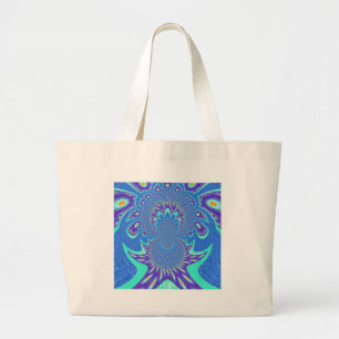 Modern Blue art Large Tote Bag