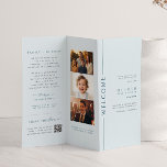 Modern Blue Bar Mitzvah Trifold Program<br><div class="desc">Make your wedding day uniquely yours with our customizable minimalist light blue and white trifold program with modern typography. There is a diy element to this product - you will need to fold it yourself in a brochure style. It includes information on the honors, the event timeline, a bar mitzvah...</div>