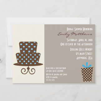 Modern Blue & Brown Invitaiton Invitation
