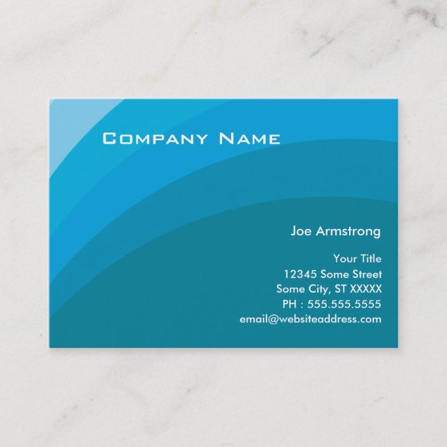 Modern Blue Business Card (Front)