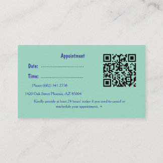 Modern Blue Cardiologist Business Card with QR Cod