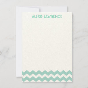 Modern blue chevron all occasion thank you card