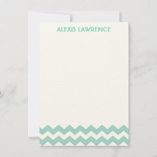 Modern blue chevron all occasion thank you card