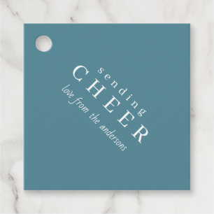 Modern Blue Christmas Holiday Gift Tags
