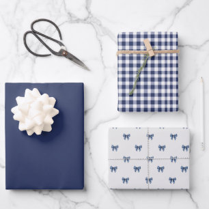Modern Blue Christmas Wrapping paper