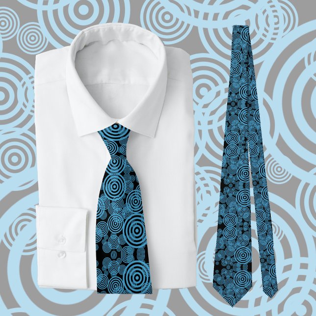 Modern blue circles pattern tie (Creator Uploaded)