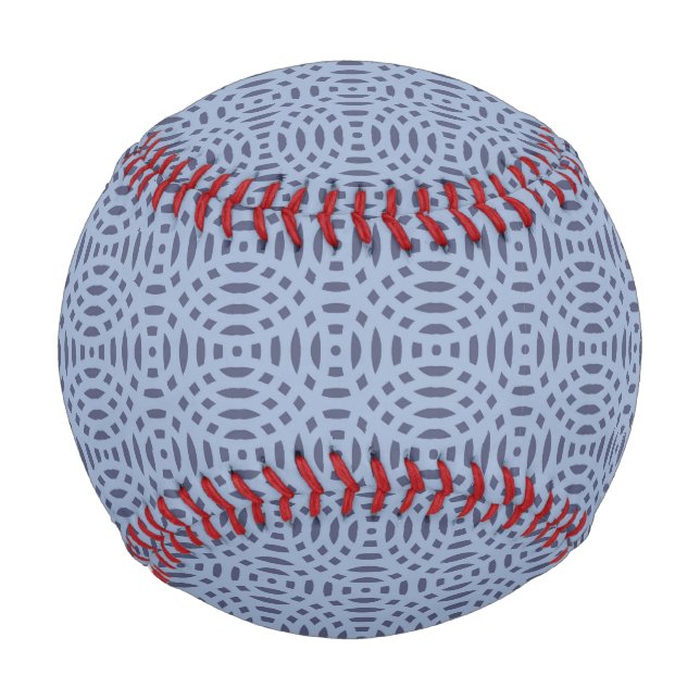 Modern Blue Circular Shapes Seamless Pattern Baseball (Front)