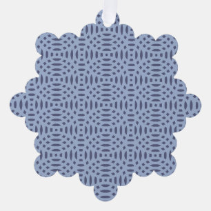 Modern Blue Circular Shapes Seamless Pattern Tree Decoration Card