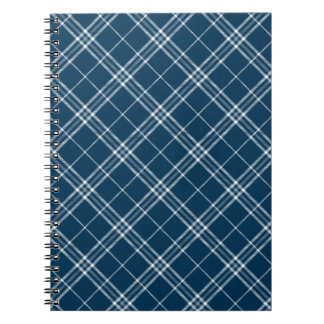 Modern Blue Clan Clark Tartan Plaid   Notebook