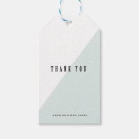 MODERN BLUE COLORBLOCK WEDDING Gift Tags