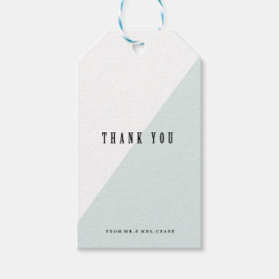 MODERN BLUE COLORBLOCK WEDDING Gift Tags