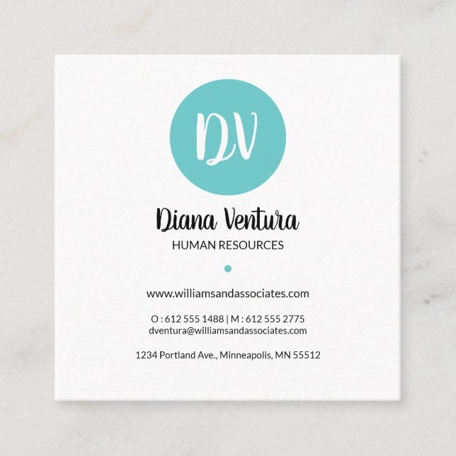Modern Blue & Coral Colour Pattern Business Card (Front)