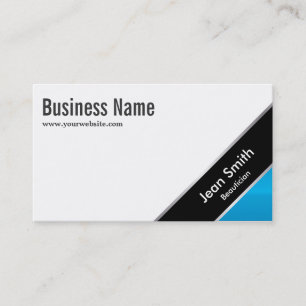 Modern Blue Corner Beautician Business Card