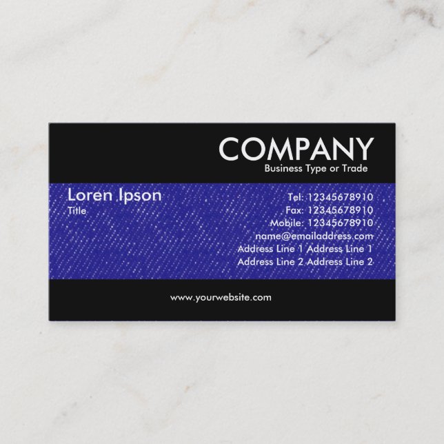 Modern - Blue Denim Texture Business Card (Front)
