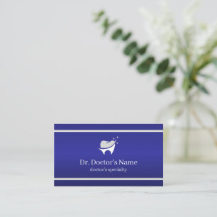 Modern Blue Dental Professional Business Card