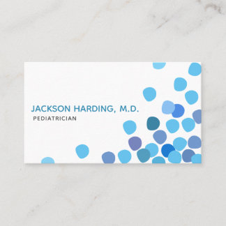 Modern Blue-Dotted Paediatrics Business Card