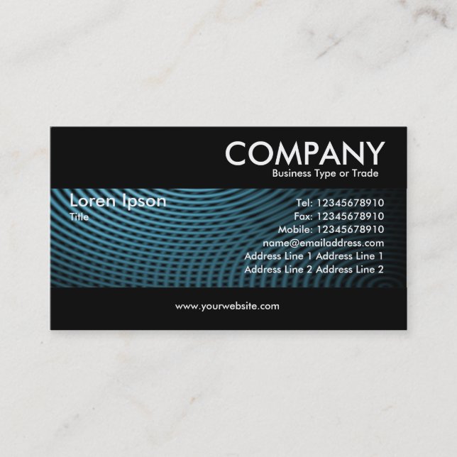 Modern - Blue Electric Pool 01 Business Card (Front)