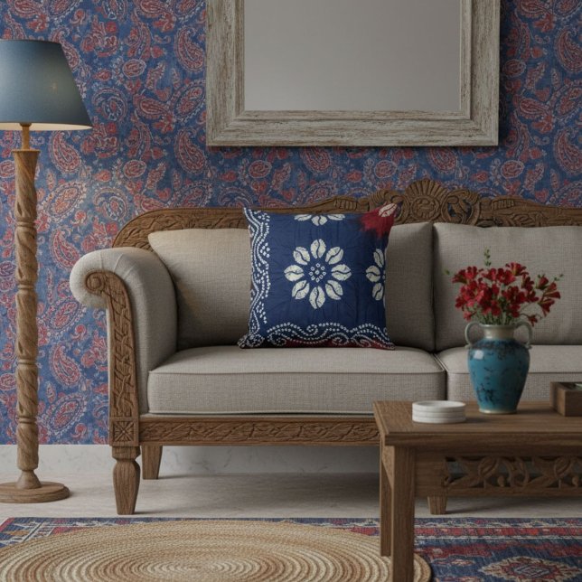 Modern blue elegant stylish contemporary chic cushion (Creator Uploaded)