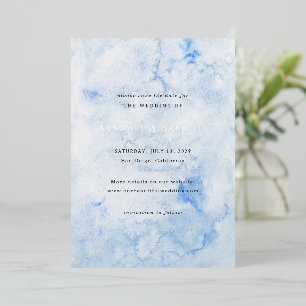 Modern Blue Elegant Wedding Save the Date