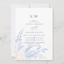 Modern Blue Eucalyptus Greenery Succulent Wedding