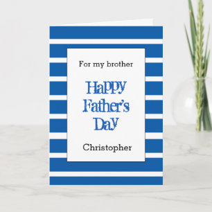 Modern Blue Father's Day Brother Card