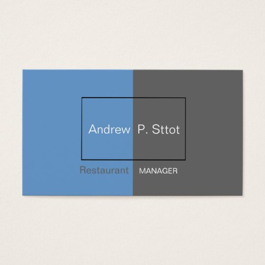 Modern Blue Framed Masculine Customise Buy Online Business Card